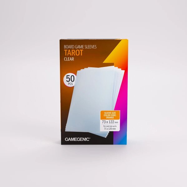 Gamegenic PRIME Tarot-Sized Sleeves 73 x 122 mm - Clear (50)