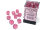 Würfelset: 36 Würfel 6-seitig Borealis Pink/silver