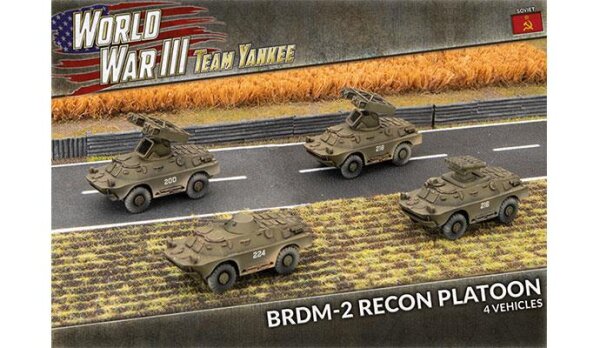 Team Yankee BRDM-2 Recon Platoon (x4/Plastik)