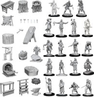 Pathfinder Deep Cuts Unpainted Miniatures Townspeople...