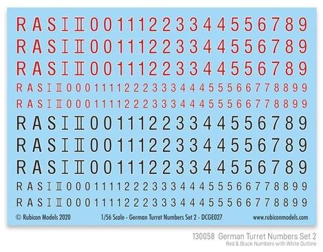 German Turret Number Set 2