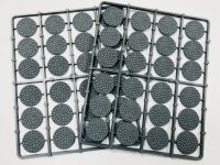 Renedra: Plastik Bases 25mm rund Cobblestone (x48)