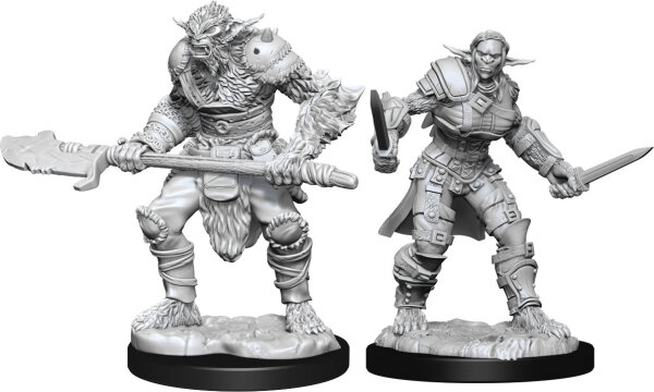 Barbarian Male & Bugbear Rogue