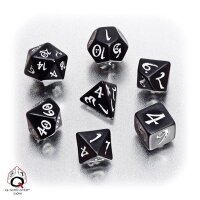 Classic RPG Dice Black/White (7)