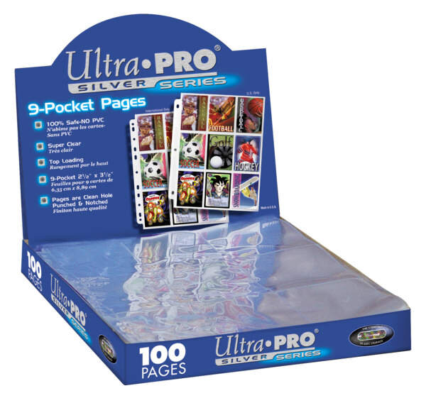 9-Pocket Silver Series Pages Display (100)