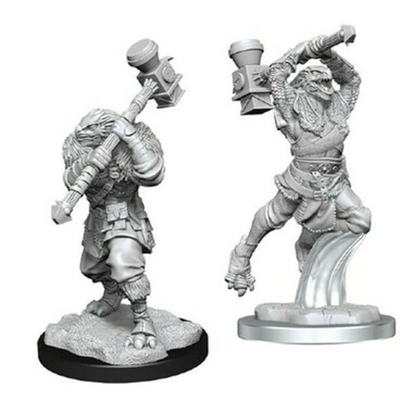 Critical Role Unpainted Miniatures - Ravenite Half-Dragon Barbarian Female