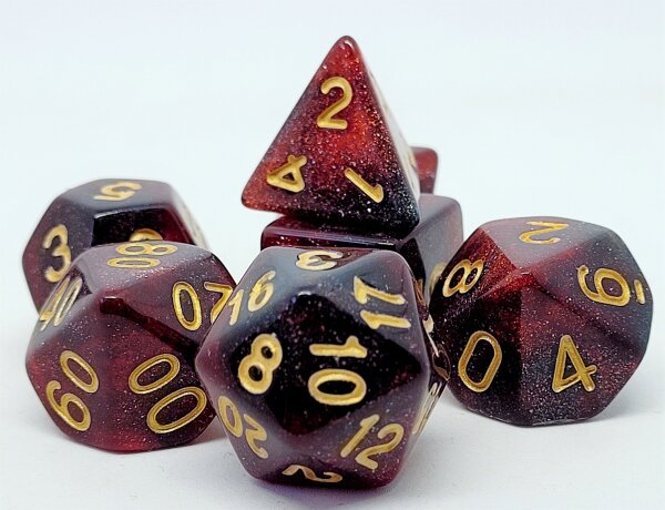 Würfelset Confetti - Red Galaxy (7)