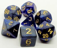 Würfelset Confetti - Blue Galaxy (7)