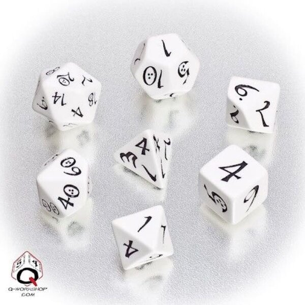 Classic RPG Dice Set White/Black (7)