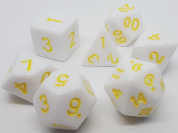 Würfelset Marshmellow - Yellow (7)