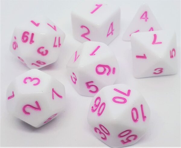 Würfelset Marshmellow - Pink (7)