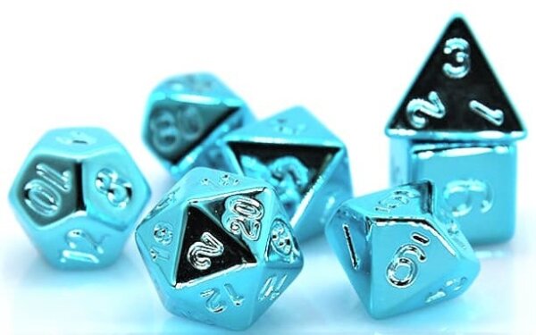 Würfelset Shiny - Blue (7)