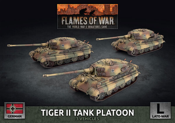 Flames of War GE: LW  Tiger II (8.8cm) Tank Platoon (3x Plastik)