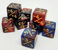 Würfelset D6 - Counterdice +/- Mix Powder (12)
