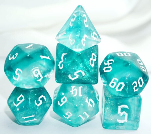 Würfelset Galaxy - Aquamarin (7)