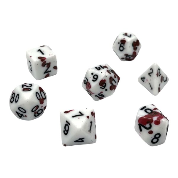 Würfelset Pearl - Sparkling Blood (7)