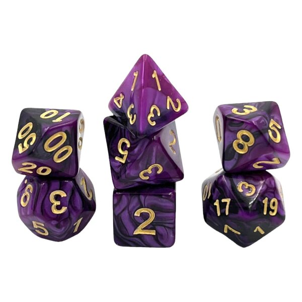 Würfelset Racing Black/Purple (7)