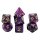 Würfelset Racing Black/Purple (7)
