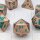 Würfelset: Bludgeoning Damage Metal Copper/Turquoise (7)