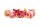 Würfelset: Handcrafted Sharp Edge Resin Thousand Day Red