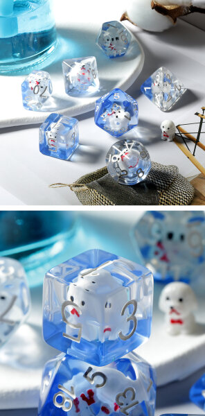 Würfelset: Resin Dice Set (7) Poodle