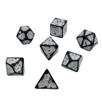 Würfelset Antik Dark Knight: White (7)