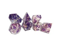 Würfelset: Handcrafted Sharp Edge Resin purple flower
