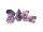 Würfelset: Handcrafted Sharp Edge Resin purple flower