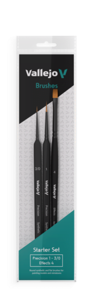 Starter Set I (Round No.1 & 3/0 Triangular Handle, Flat No.4 )
