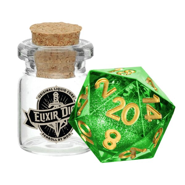 55mm D20 Elixir Liquid Core Dice Aegis of Hope