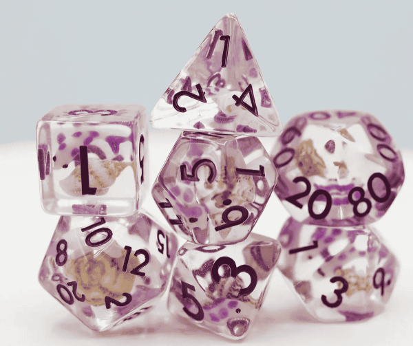 Purple Koi Dice Set (7)