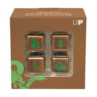 UP - Heavy Metal Feywild Copper and Green D6 Dice Set...