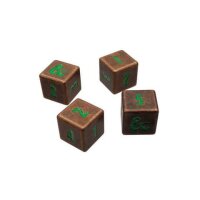 UP - Heavy Metal Feywild Copper and Green D6 Dice Set (4ct) for Dungeons & Dragons