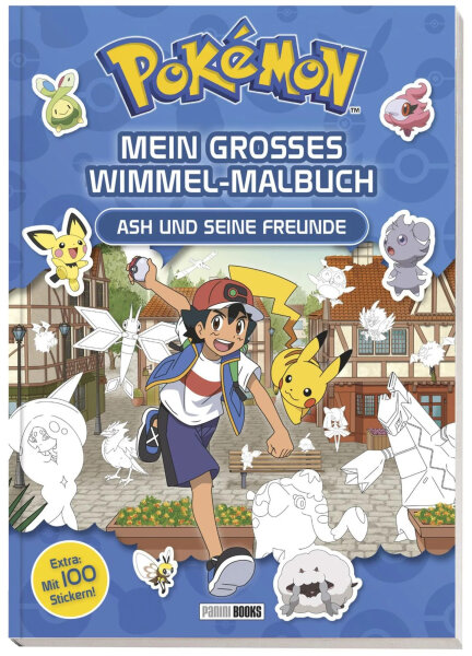 Pokémon - Mein großes Wimmel-Malbuch - Ash und seine Freunde