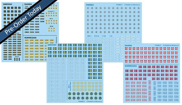 Team Yankee Nordic Forces Decal Set