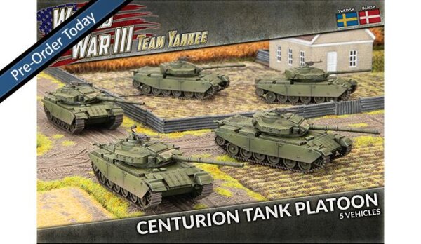 Team Yankee Nordic Forces Centurion Tank Platoon (x5 Plastic)