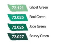 Vallejo Game Color: Cold Green Color Set (4x18ml) OVP Neu