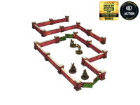Bolt Action: WW2 Normandy Wall with Gate (low) PREPAINTED