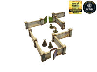 Bolt Action: WW2 Normandy Wall with Gate (high) PREPAINTED
