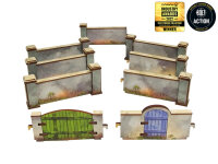 Bolt Action: WW2 Normandy Wall with Gate (high) PREPAINTED