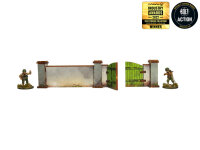Bolt Action: WW2 Normandy Wall with Gate (high) PREPAINTED