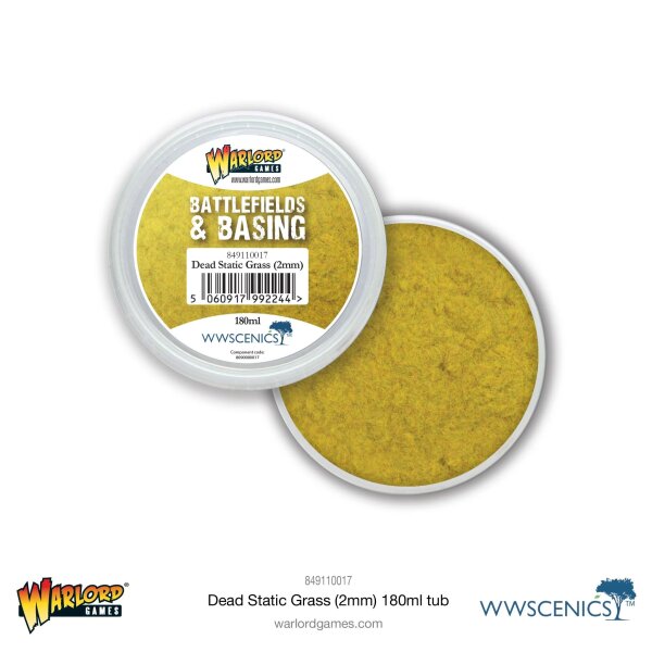 Battlefields & Basing: Dead Static Grass  2mm (180ml)