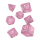 Würfelset: 7 Würfel Elvish Shimmering pink & White
