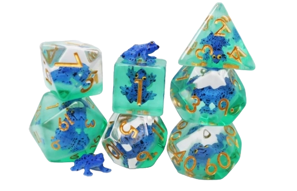 Würfelset: Dark Blue Frog (7)