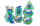 Würfelset: Dark Blue Frog (7)