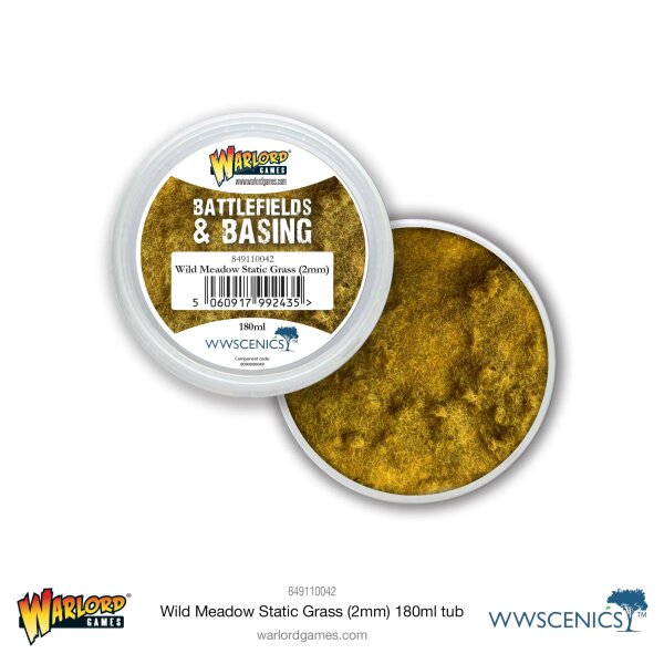 Battlefields & Basing: Wild Meadow Static Grass (2 mm) (180 ml)