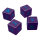 Phandelver Campaign 4D6 Heavy Metal Dice "Royal Purple and Sky Blue" for Dungeons & Dragons