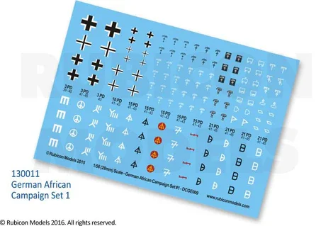 German African Campaign Set 1 - Decal Sheet