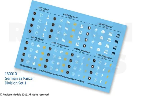 German SS Panzer Division Set 1 - Decal Sheet