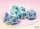 Würfelset: 7 Würfel mehrseitig Opaque Polyhedral Pastel Blue/black